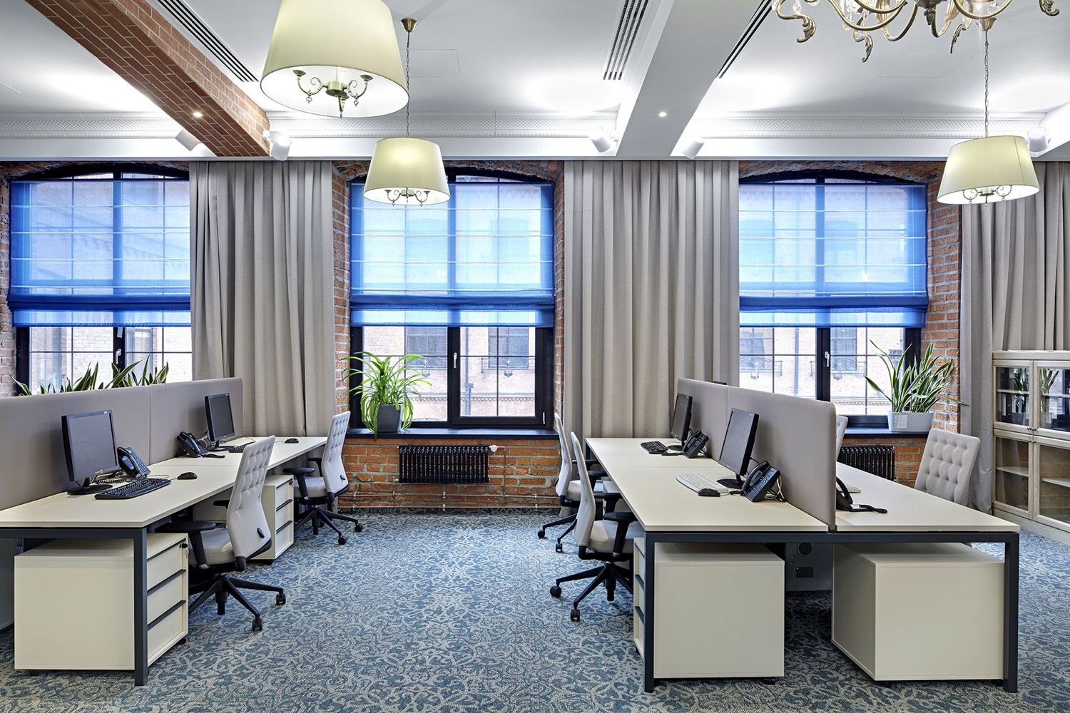 Modern office interior with stylish furniture